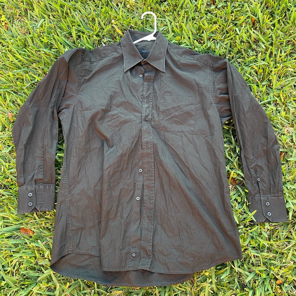 Gucci Black Dress Shirt Size Large; Authentic!